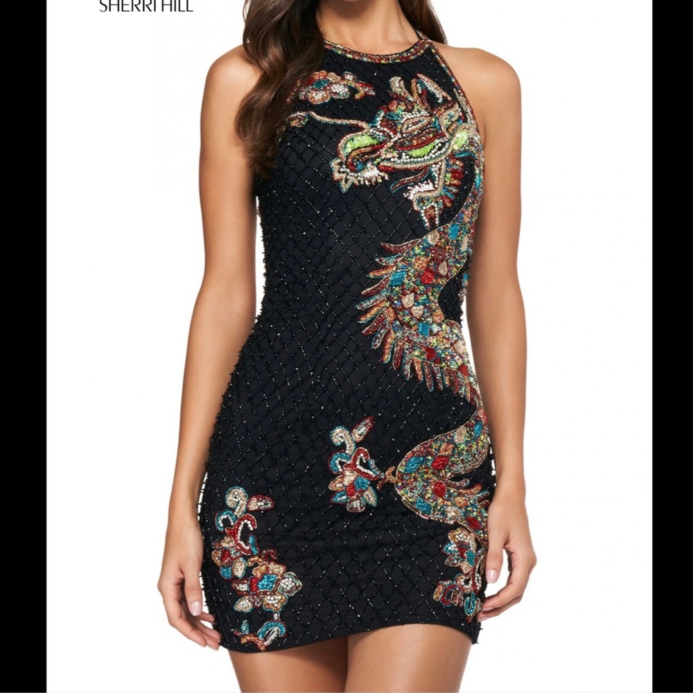 ❗️SOLD❗️Sz 10 Sherri Hill Dragon cocktail style 53926